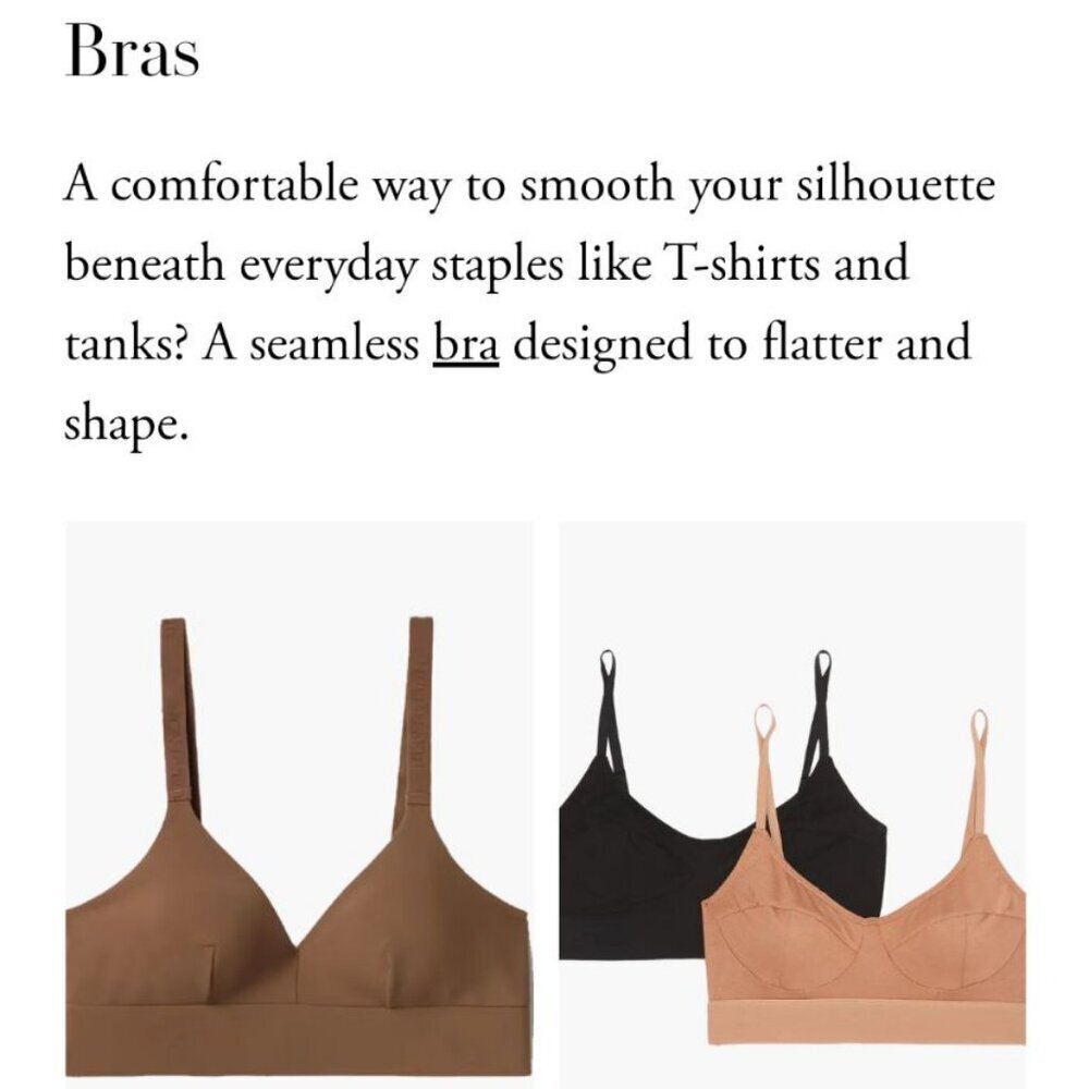 🔔RARE! Quiet Luxury New NUBIAN SKIN Naked stretch-jersey soft-cup bra Wirefree - Picture 6 of 16